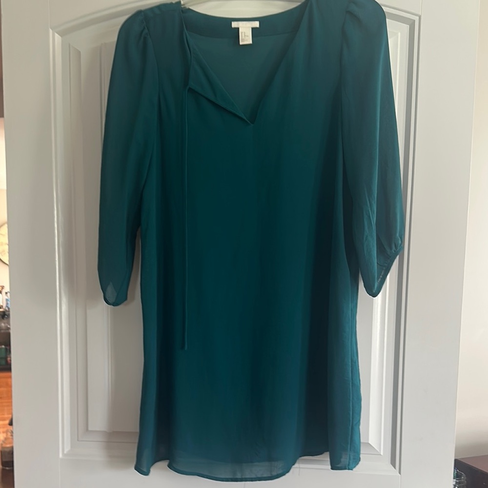 H&M Blue 3/4 Sleeve Relaxed Blouse